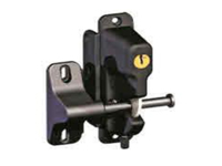 Key lock and magnetic pool safety latch